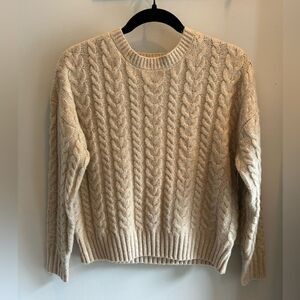 Joie Cream Cable Knit Sweater NWT